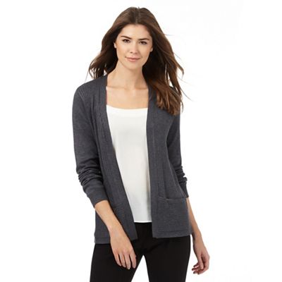 The Collection Grey ribbed cardigan